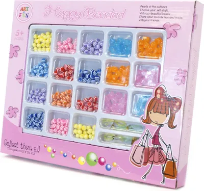 Produktbild von Großes Perlen Set zur Schmuckherstellung - Kreatives Bastelset für Armbänder & Kinder