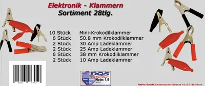 Produktbild von Kraft Werkzeuge Elektronik Klammer Set 28tlg.