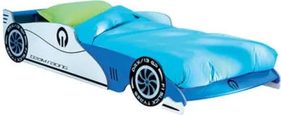 Produktbild von Autobett >Grandpix< in blau aus Holzwerkstoff - 102x41x209cm (BxHxT)