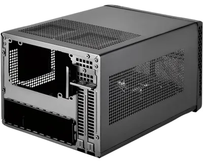 Produktbild von Silverstone SG13, Mini Tower, PC, Schwarz, Mini-DTX, Mini-ITX, Aluminium, Kunststoff, Stahl, 2.5,3.5"