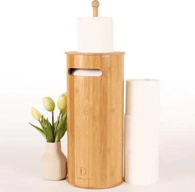Produktbild von Toilettenpapierständer mit 3-Rollen Halter - Bamboe