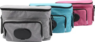 Produktbild von Kinderwagen Organizer Buggy 2 Getränkehalter Aufbewahrung von Windeln Spielzeug, Farbe:Pink