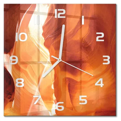 Produktbild von Glas Wanduhr 30x30 cm - Wanduhr - lautlose Wanduhr - ohne Ticken - geräuschloses Uhrwerk - schleichende Zeiger - moderne Uhr - Design Uhr - Wohnzimmer Uhr - Schlucht