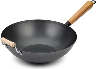 Produktbild von NAVA Wokpfanne / WOK IM KANTONESISCHEN STIL aus Stahl hoch 35 cm