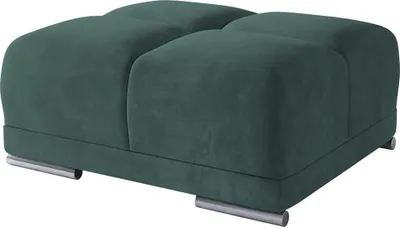 Produktbild von Polsterhocker, Mini Pouf B:91 cm x H:42 cm L:98 cm, Fußhocker, Sitzhocker, Sitzpouf, Puff Hocker Farbe: Grün