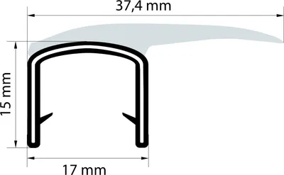 Produktbild von DF23 - Kantenschutz Dichtungs Profil Dichtung PVC/EPDM - Klemmbereich 9-12 mm