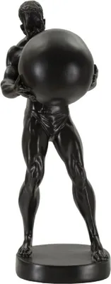 Produktbild von Mauro Ferretti Statue Atlas schwarz 18,5x20,5x43,5 cm