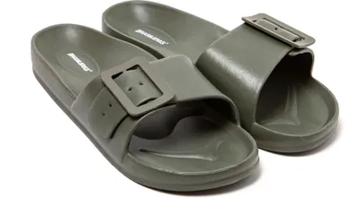 Produktbild von BRASILERAS Damen Zehensandalen mit rutschfester Sohle bequem schuhe für strand/schwimmbad/stadt militärgrün 38 EU - UBFAP
