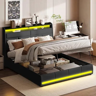 Obrázok produktu pre Manželská posteľ s hydraulickým úložným priestorom 140 x 200 cm