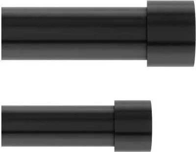 Produktbild von Umbra Doppel-Teleskop-Gardinenstange Cappa, Vorhangstangen mit Halterung, Stahl, Schwarz, 168-305 cm, 1014401-111