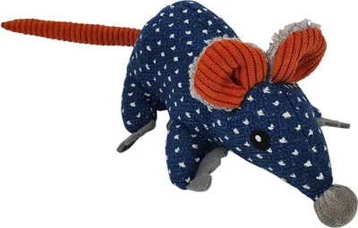 Produktbild von Nobby Katzenspielzeug Stoffmaus mit Catnip blau/rot