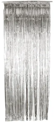 Produktbild von Silberner Lamettavorhang Vorhang Lametta 91x244 cm