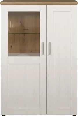 Produktbild von trendteam Wohnen Vitrine Shade Andersen Pine weiß 95 x 140 x 38 cm