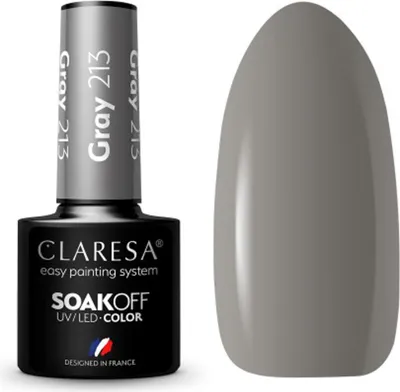 Produktbild von CLARESA_Soak Off UV/LED Gray lakier hybrydowy 213 5g
