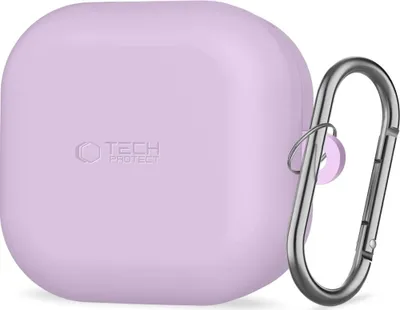 Image de Housse de protection pour Galaxy Buds 4 / 4 Pro, Tech-Protect Silicone Hook, violet