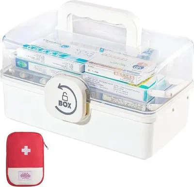 Produktbild von Famanu Aufbewahrungsbox 29 cm - Medikamentenorganizer, Werkzeugkiste und Angelkoffer