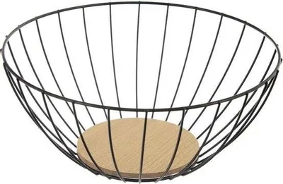 Immagine prodotto di Cesto di frutta Orion in metallo/legno RADKA diametro 28 cm