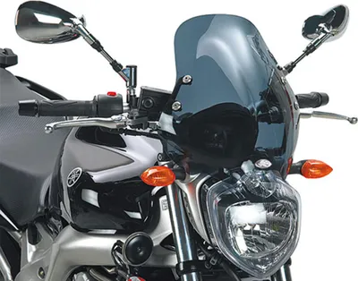 Obrázok produktu pre Motocyklové čelné sklo Yamaha FZ6 2004-2006 Kappa tónované 35x36 cm + držiaky