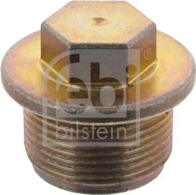 A close-up studio shot of a threaded plug with a hexagonal head, likely for automotive use.