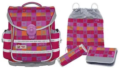 Produktbild von McNeill Cutie Ergolight Plus Schulranzen Set 4 teilig mit Blinklicht