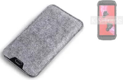 Produktbild von K-S-Trade Filz Handyhülle kompatibel mit Ulefone Armor 15 Schutzhülle Filztasche Filz Tasche Case Sleeve Handy Hülle Filzhülle grau