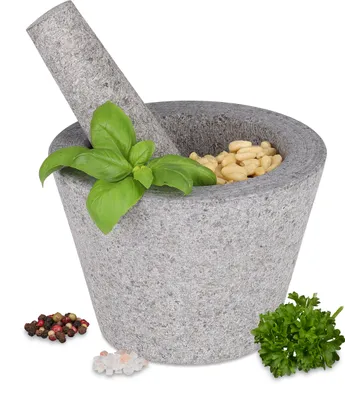Produktbild von relaxdays Mörser mit Stößel aus Granit