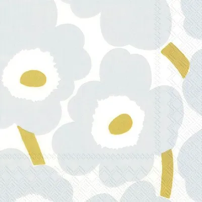 Produktbild von UNIKKO white silver Lunch-Servietten L 552695