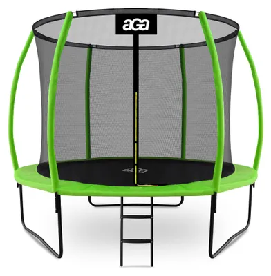 Produktbild von Aga SPORT EXCLUSIVE Trampolin 305 cm 10 ft Hellgrün, Kindertrampolin, Gartentrampolin mit Sicherheitsnetz + Schutznetz + Leiter