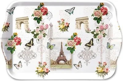 Produktbild von Tray Melamine – Tablett – 13 x 21 cm - Paris Momuments – Pariser