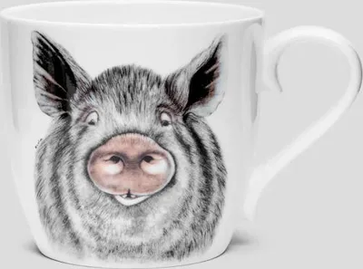 Image de Charlotte Nicolin Tasse Oscar, Tasse, Porc, Fine Bone China, Multicolore, 415 ml, MU7508