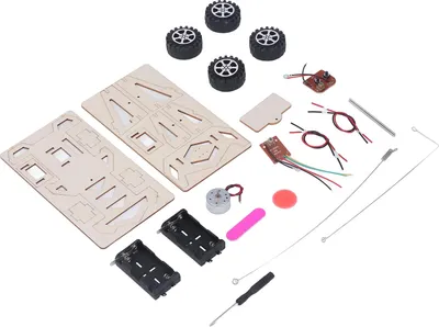 Produktbild von DIY-Automodellbausätze, Elektromotor, Fernbedienung, Holz, STEM-Gebäudespielzeug, pädagogische Wissenschaft, Teenager-Geschenke
