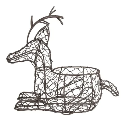 Immagine prodotto di Cestino Clayre & Eef Renna 27 cm Marrone Metallo