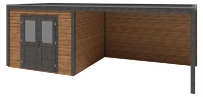 Immagine prodotto di Casetta da giardino in legno Sora 7.06x3.09 m - 21.82 m2 - 28 mm - impregnata