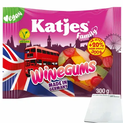 Produktbild von Katjes Family Winegums (300g Beutel) + usy Block