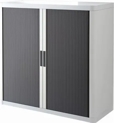Produktbild von Rollladenschrank easyoffice BxTxH 86x37,5x104cm weiß/anthrazit
