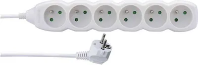 Obrázok produktu pre EMOS Emos 1902060200 rozdeľovač napájania (PDU) 6 zásuviek biela