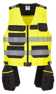 Produktbild von Portwest PW308 PW3 Klasse 1 Werkzeugweste Yellow/Black Gr. XXXL