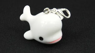 Produktbild von Walfisch Charm Zipper Pull Anhänger Miniblings Wal Pottwal Meerestier Kind weiß