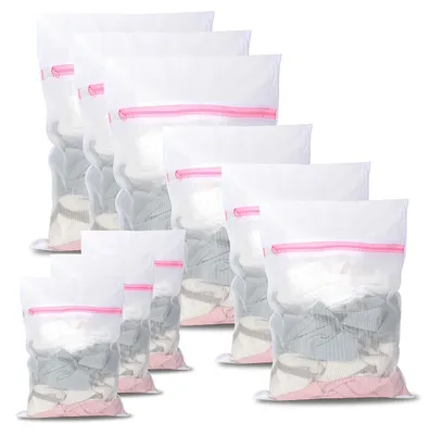 Produktbild von Wäschenetz-Set - 9-teilig mit Reißverschluss - Zur Wäscheschonung - 3 verschiedene Größen