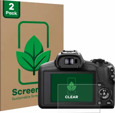 Produktbild von 2x ScreenLeaf Schutzfolie für Canon EOS R100 nachhaltiger Displayschutz Display Schutz Folie Klar Transparent