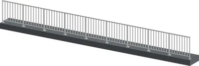 Produktbild von Pertura Geländerset Triton Aluminium anthrazit Bodenmontage 9 m