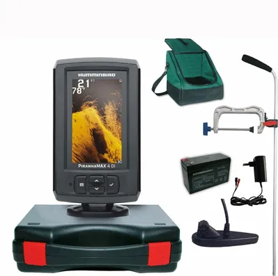 Produktbild von Humminbird PiranhaMax 4 DI Down Imaging Echolot Portabel Profi Edition Plus – Komplettsystem