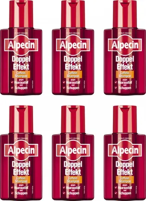 Produktbild von Alpecin Doppeleffekt Koffein-Shampoo gegen Haarausfall & Schuppen 6x200 ml