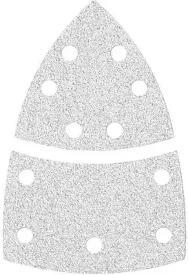 Produktbild von MioTools Shark Klett-Schleifblätter, 93 / 62 x 102 mm, 11-Loch, f. Deltaschleifer, Normalkorund (50 Stk.) K40