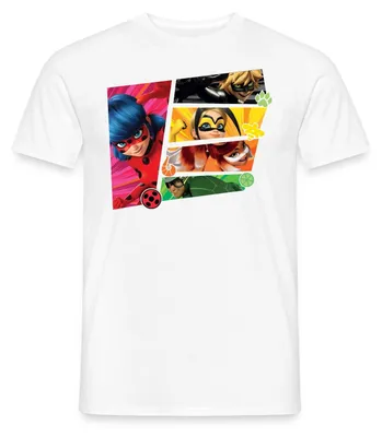 Produktbild von Spreadshirt Miraculous Superhelden Männer T-Shirt, S, Weiß