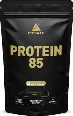 Produktbild von Protein 85 - 900g : Chocolate I 30 Portionen I Pulver I Mehrkomponentenprotein I Sojaprotein I Casein I Weizenprotein I Vitaminzusatz