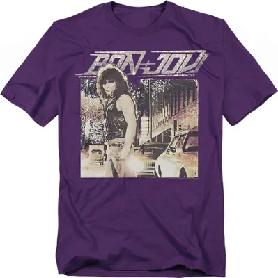 Immagine prodotto di Bon Jovi - Maglietta "Runaway" per uomo/donna Unisex TV20675 (4XL) (Viola)