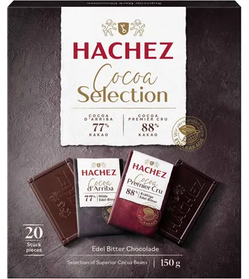 Produktbild von Hachez Cocoa Selection Täfelchen 150g