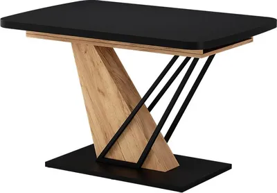 Image de Table de salle à manger Vicco Fenaro Chêne noir/force de l'or 120x80cm extensible, Model 58018