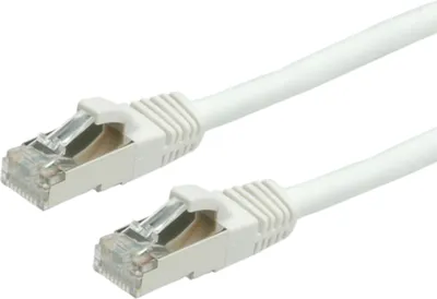 Produktbild von VALUE Patchkabel Cat.6 (Class E) S/FTP (PiMF), LSOH, weiß, 1 m